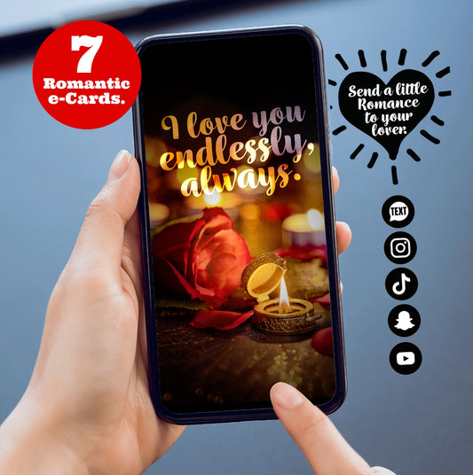 7 Ways to Say I Love You! E-Card Pack for Social Media and Texting